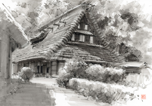 京都街並みスケッチ